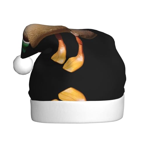 WHJWZY Weihnachtsmütze für Erwachsene – festliches Accessoire für Halloween, jährliche Zeremonien, Feiertagsfeiern, Wildentenmuster von WHJWZY