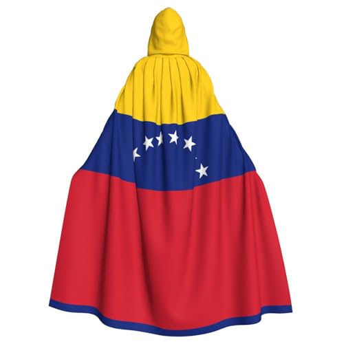 WHJYCC Kapuzenmantel Umhang Halloween Rollenspiel Kostüm Uni geeignet für Halloween Party Maskerade Flagge Venezuela Kapuzenumhang von WHJYCC