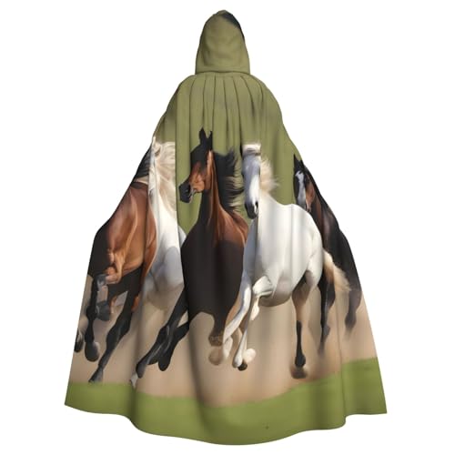 WHJYYXDE Bedruckter Halloween-Kapuzenumhang mit Pferden im Galopp, geeignet für Cosplay-Kostüme, Weihnachtsfeiern WHJYYXDE Bedruckter Halloween-Kapuzenumhang mit Pferden im Galopp, geeignet für Cosplay-Kostüme, Weihnachtsfeiern von WHJYYXDE