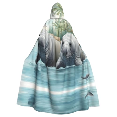 WHJYYXDE Bedruckter Halloween-Kapuzenumhang mit Seekuh, geeignet für Cosplay-Kostüme, Weihnachtsfeiern WHJYYXDE Bedruckter Halloween-Kapuzenumhang mit Seekuh, geeignet für Cosplay-Kostüme, Weihnachtsfeiern von WHJYYXDE