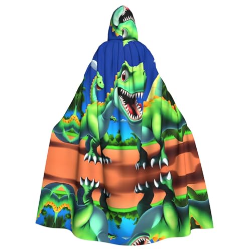 WHJYYXDE Cartoon-Dinosaurier-bedruckter Halloween-Kapuzenumhang, geeignet für Cosplay-Kostüme, Weihnachtsfeiern WHJYYXDE Cartoon-Dinosaurier-bedruckter Halloween-Kapuzenumhang, geeignet für Cosplay-Kostüme, Weihnachtsfeiern von WHJYYXDE