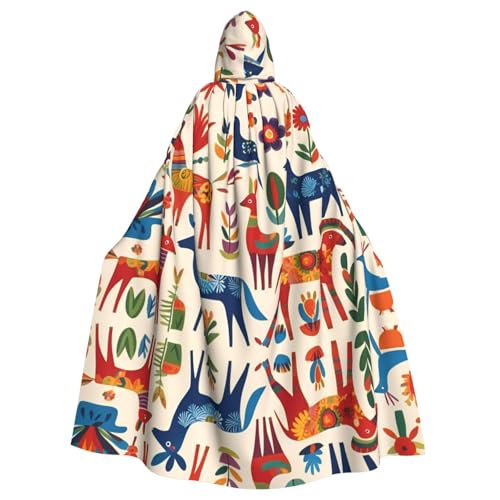 WHJYYXDE Cartoon-Otomi-Tiere, bedruckter Halloween-Kapuzenumhang, geeignet für Cosplay-Kostüme, Weihnachtsfeiern von WHJYYXDE