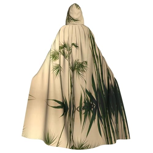 WHJYYXDE Clump Of Bamboo bedruckter Halloween-Kapuzenumhang mit Kapuze, geeignet für Cosplay-Kostüme, Weihnachtsfeiern von WHJYYXDE