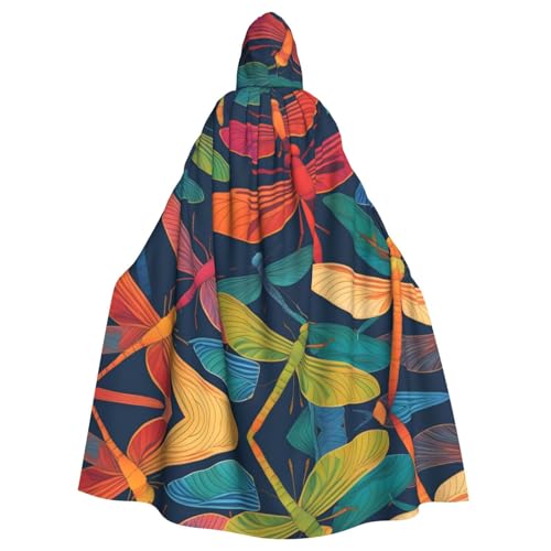 WHJYYXDE Farbenfroher Libellen-Druck, Halloween-Kapuzenumhang, geeignet für Cosplay-Kostüme, Weihnachtsfeiern WHJYYXDE Farbenfroher Libellen-Druck, Halloween-Kapuzenumhang, geeignet für Cosplay-Kostüme, Weihnachtsfeiern von WHJYYXDE