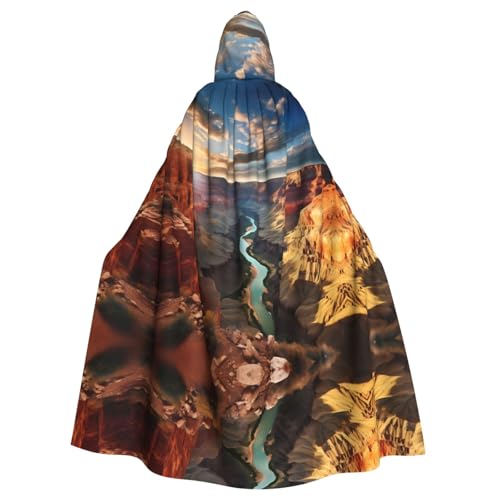 WHJYYXDE Grand Canyon Arizona bedruckter Halloween-Kapuzenumhang mit Kapuze, geeignet für Cosplay-Kostüme, Weihnachtsfeiern von WHJYYXDE