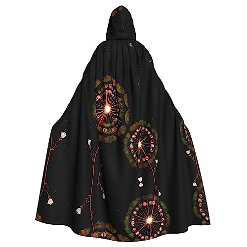 WHJYYXDE Halloween-Kapuzenumhang mit Löwenzahnmotiv, geeignet für Cosplay-Kostüme, Weihnachtsfeiern von WHJYYXDE