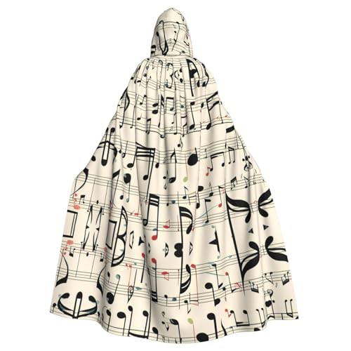 WHJYYXDE Halloween-Kapuzenumhang mit Musikschlüssel-Motiv, bedruckt, geeignet für Cosplay-Kostüme, Weihnachtsfeiern WHJYYXDE Halloween-Kapuzenumhang mit Musikschlüssel-Motiv, bedruckt, geeignet für Cosplay-Kostüme, Weihnachtsfeiern von WHJYYXDE