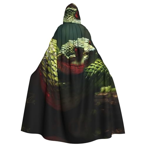 WHJYYXDE Halloween-Kapuzenumhang mit Schlangenmuster, geeignet für Cosplay-Kostüme, Weihnachtsfeiern von WHJYYXDE