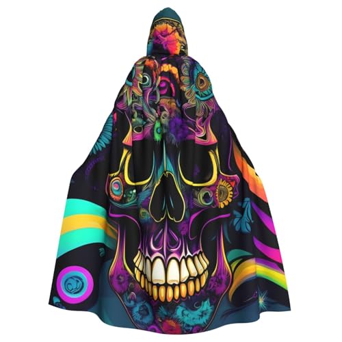 WHJYYXDE Halloween-Kapuzenumhang mit psychischem Skelett, bedruckt, geeignet für Cosplay-Kostüme, Weihnachtsfeiern WHJYYXDE Halloween-Kapuzenumhang mit psychischem Skelett, bedruckt, geeignet für Cosplay-Kostüme, Weihnachtsfeiern von WHJYYXDE