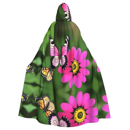 WHJYYXDE Halloween-Kapuzenumhang mit rosa Blume und Schmetterling, geeignet für Cosplay-Kostüme, Weihnachtsfeiern WHJYYXDE Halloween-Kapuzenumhang mit rosa Blume und Schmetterling, geeignet für Cosplay-Kostüme, Weihnachtsfeiern von WHJYYXDE