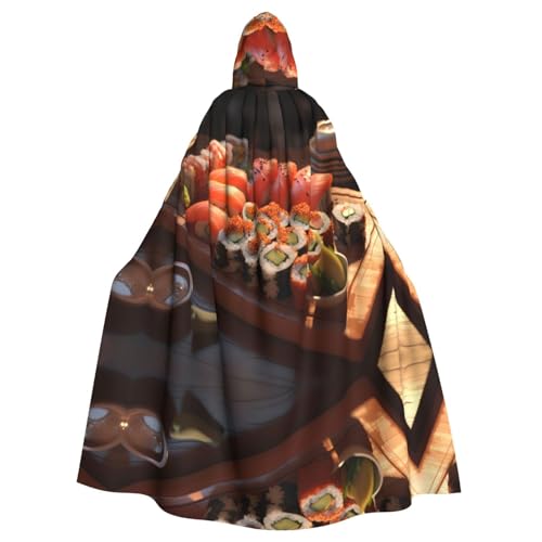 WHJYYXDE Köstlicher Sushi-Druck, Halloween-Kapuzenumhang, geeignet für Cosplay-Kostüme, Weihnachtsfeiern WHJYYXDE Köstlicher Sushi-Druck, Halloween-Kapuzenumhang, geeignet für Cosplay-Kostüme, Weihnachtsfeiern von WHJYYXDE