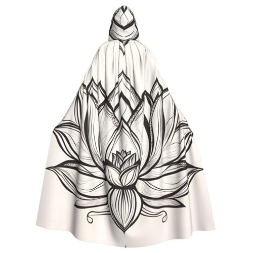 WHJYYXDE Lotus Flower Namaste bedruckter Halloween-Kapuzenumhang mit Kapuze, geeignet für Cosplay-Kostüme, Weihnachtsfeiern WHJYYXDE Lotus Flower Namaste bedruckter Halloween-Kapuzenumhang mit Kapuze, geeignet für Cosplay-Kostüme, Weihnachtsfeiern von WHJYYXDE