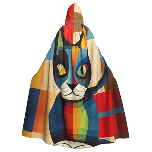 WHJYYXDE Moderne Kunst-Katzen-Drucke, Halloween-Kapuzenumhang, geeignet für Cosplay-Kostüme, Weihnachtsfeiern WHJYYXDE Moderne Kunst-Katzen-Drucke, Halloween-Kapuzenumhang, geeignet für Cosplay-Kostüme, Weihnachtsfeiern von WHJYYXDE
