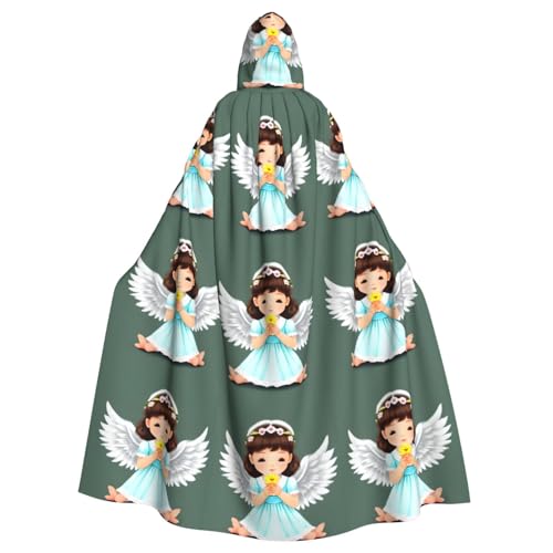 WHJYYXDE Niedlicher kleiner Engel bedruckter Halloween-Kapuzenumhang mit Kapuze, geeignet für Cosplay-Kostüme, Weihnachtsfeiern WHJYYXDE Niedlicher kleiner Engel bedruckter Halloween-Kapuzenumhang mit Kapuze, geeignet für Cosplay-Kostüme, Weihnachtsfeiern von WHJYYXDE