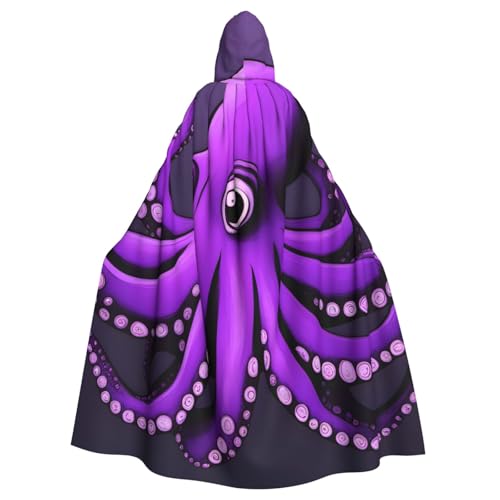 WHJYYXDE Violetter Oktopus-Druck, Halloween-Kapuzenumhang, geeignet für Cosplay-Kostüme, Weihnachtsfeiern WHJYYXDE Violetter Oktopus-Druck, Halloween-Kapuzenumhang, geeignet für Cosplay-Kostüme, Weihnachtsfeiern von WHJYYXDE