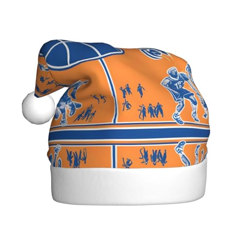 WHJYYXDE Weihnachtsmütze für Erwachsene – hochwertiger Stoff mit weichem Stoff für Feiertage, Partys, Basketballdrucke von WHJYYXDE