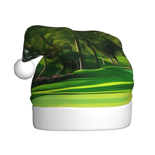 WHJYYXDE Weihnachtsmütze für Erwachsene – hochwertiger Stoff mit weichem Stoff für Feiertage, Partys, Golfplatz, Rasendruck von WHJYYXDE