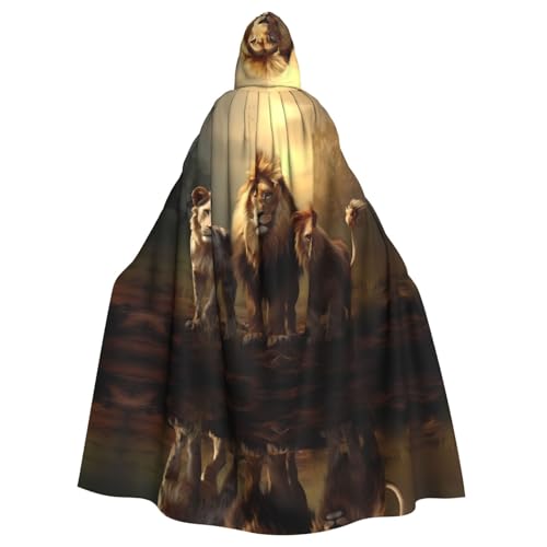 WHJYYXDE Wilde Tiere, bedruckter Halloween-Kapuzenumhang, geeignet für Cosplay-Kostüme, Weihnachtsfeiern WHJYYXDE Wilde Tiere, bedruckter Halloween-Kapuzenumhang, geeignet für Cosplay-Kostüme, Weihnachtsfeiern von WHJYYXDE