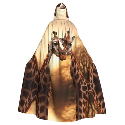 WHJYYXDE Zwei Giraffen, bedruckter Halloween-Kapuzenumhang, geeignet für Cosplay-Kostüme, Weihnachtsfeiern WHJYYXDE Zwei Giraffen, bedruckter Halloween-Kapuzenumhang, geeignet für Cosplay-Kostüme, Weihnachtsfeiern von WHJYYXDE