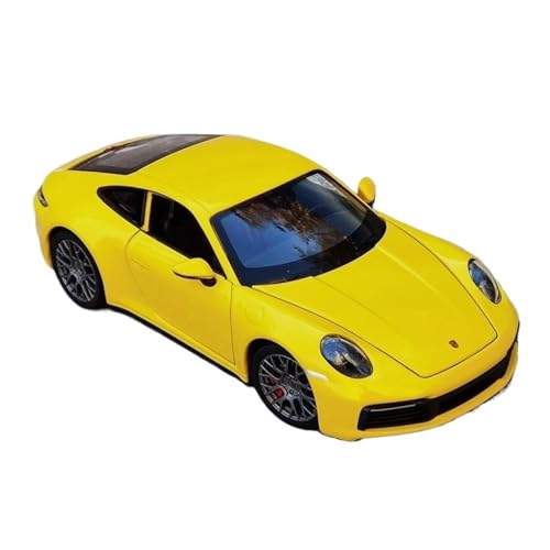 1:24 Für Porsche 911 Carrera 4S Legierungsautomodelle Maßstabmodellbausätze Zu Öffnende Türen Fahrzeugdekorative Souvenirs(Yellow) von WHYMIRRJ