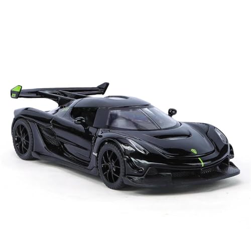 Diecast 1:32 Jesko Racing Supercar Maßstab Legierung Modellautos Druckguss Metallfahrzeuge Sammlerstück Display Ornamente Vorgefertigte Fahrzeuge Modell (Schwarz) von WHYMIRRJ