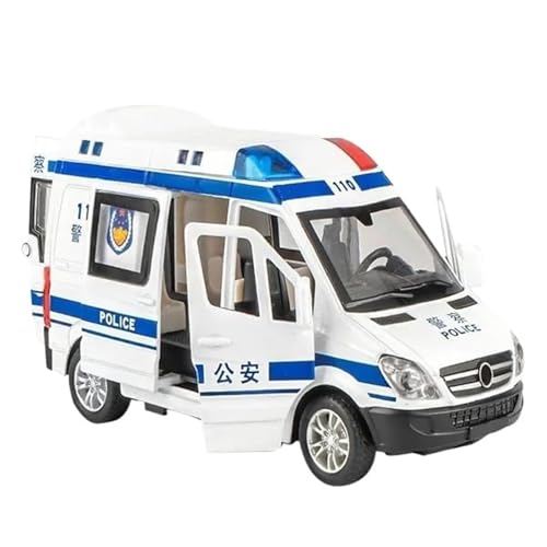 Diecast 1:32 Mini-Legierung Auto Druckguss Krankenwagen Feuerschlepper Polizei Maßstab Modellbausätze mit Sound und Licht Sammlung (blau) von WHYMIRRJ