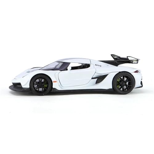 Diecast Jesko Racing Supercar Maßstab 1:32, Legierung, Modellautos, Druckguss, Metallfahrzeuge, Sammlerstück, Ornamente, vorgefertigte Fahrzeuge, Modell (weiß) von WHYMIRRJ