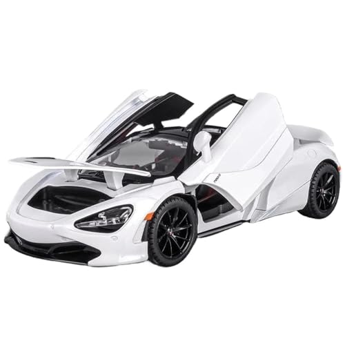 Maßstab 1:24 für McLaren 720S Sportwagen, Druckguss, Legierung, Auto-Modelle, öffnende Türen, Maßstab, Modellbausätze, dekorative Souvenirs, vorgefertigte Fahrzeuge, Modell (weiß) von WHYMIRRJ