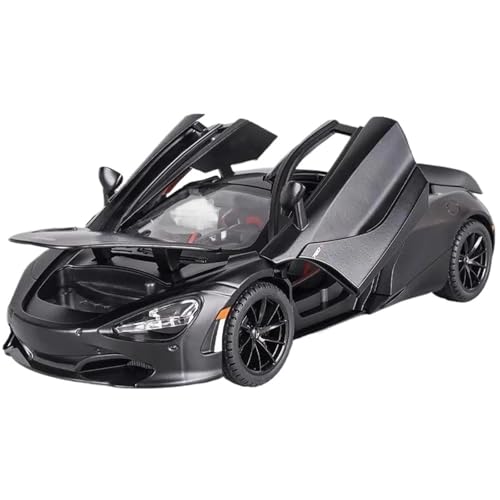 Maßstabsmodell 1:24 für McLaren 720S Sportwagen, Druckguss-Legierung, Auto-Modelle, öffnende Türen, Maßstab, Modellbausätze, dekorative Souvenirs, vorgefertigte Fahrzeuge, Modell (schwarz) von WHYMIRRJ