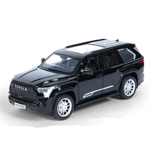 WHYMIRRJ 1/24 Für Toyota Sequoia SUV Legierung Automodelle Maßstabmodellbausätze Öffnende Türen Fahrzeug Dekorative Souvenirs(Black) von WHYMIRRJ