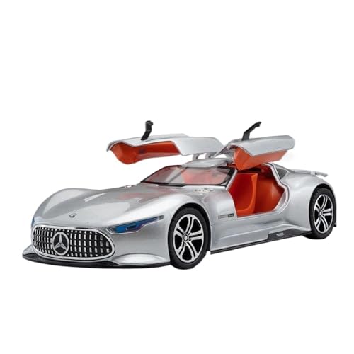 WHYMIRRJ 1:24 Für Benz AMG Vision GT Legierung Automodelle Maßstabmodellbausätze Zu Öffnende Türen Fahrzeugdekorative Souvenirs(Silvery) von WHYMIRRJ