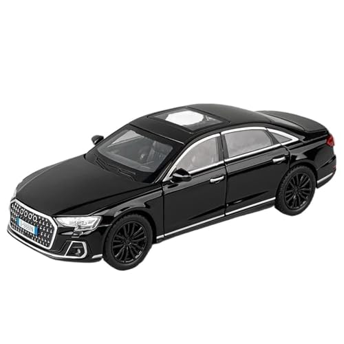 WHYMIRRJ 1:32 Für Audi A8 Diecast Alloy Automodelle Maßstabmodellbausätze Öffnende Türen Fahrzeug Dekorative Souvenirs(Black) von WHYMIRRJ