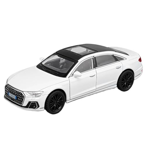 WHYMIRRJ 1:32 Für Audi A8 Diecast Alloy Automodelle Maßstabmodellbausätze Öffnende Türen Fahrzeug Dekorative Souvenirs(White) von WHYMIRRJ
