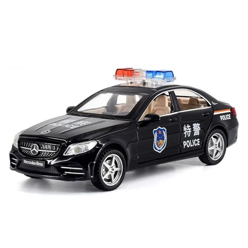 WHYMIRRJ 1:32 Für Benz C260 Polizeiauto Legierungsautomodelle Maßstabfahrzeugmodellbausätze Anzeige Souvenirs Sammlung Ornamente(Black) von WHYMIRRJ
