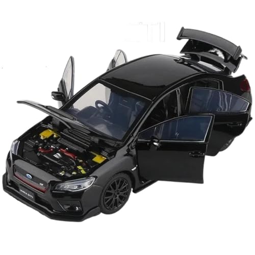WHYMIRRJ 1:32 Für Subaru WRX STI Legierung Automodelle Maßstabmodellbausätze Zu Öffnende Türen Fahrzeugdekorative Souvenirs(Black) von WHYMIRRJ