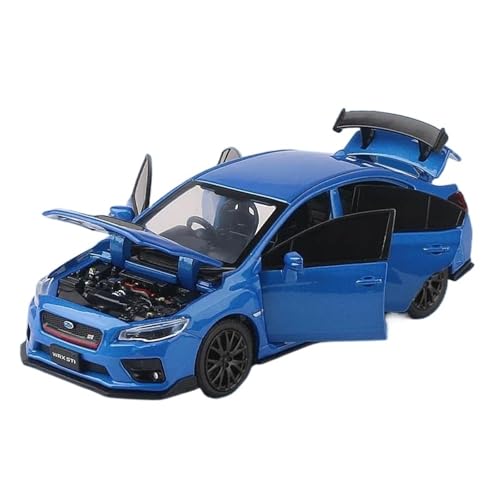 WHYMIRRJ 1:32 Für Subaru WRX STI Legierung Automodelle Maßstabmodellbausätze Zu Öffnende Türen Fahrzeugdekorative Souvenirs(Blue) von WHYMIRRJ