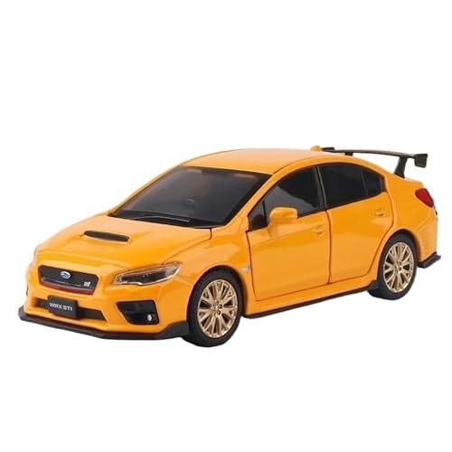 WHYMIRRJ 1:32 Für Subaru WRX STI Legierung Automodelle Maßstabmodellbausätze Zu Öffnende Türen Fahrzeugdekorative Souvenirs(Yellow) von WHYMIRRJ