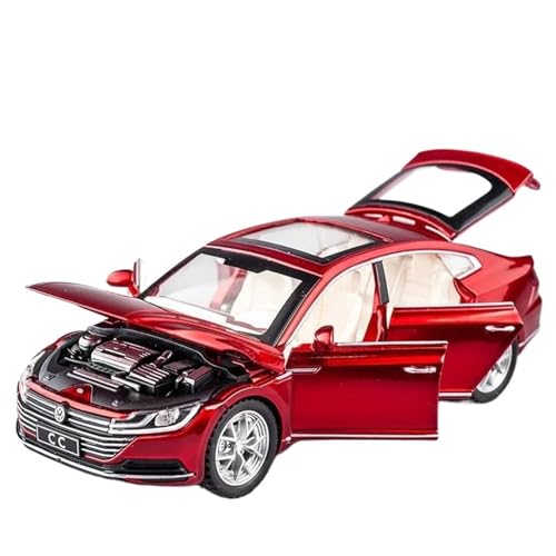 WHYMIRRJ 1:32 Für VW CC Druckgusslegierung Legierung Automodelle Maßstabmodellbausätze Zu Öffnende Türen Fahrzeugdekorative Souvenirs(Red) von WHYMIRRJ