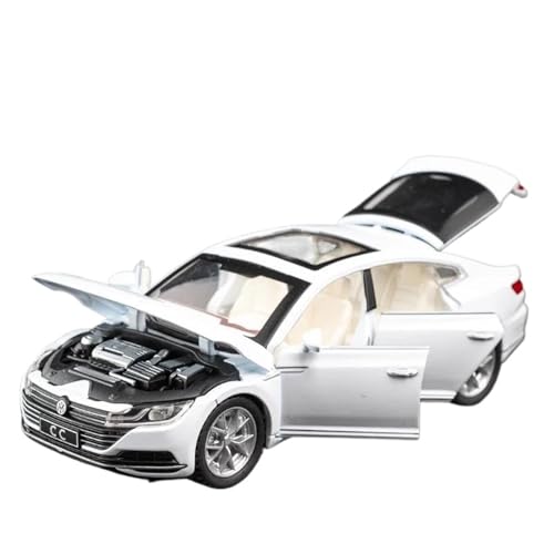 WHYMIRRJ 1:32 Für VW CC Druckgusslegierung Legierung Automodelle Maßstabmodellbausätze Zu Öffnende Türen Fahrzeugdekorative Souvenirs(White) von WHYMIRRJ