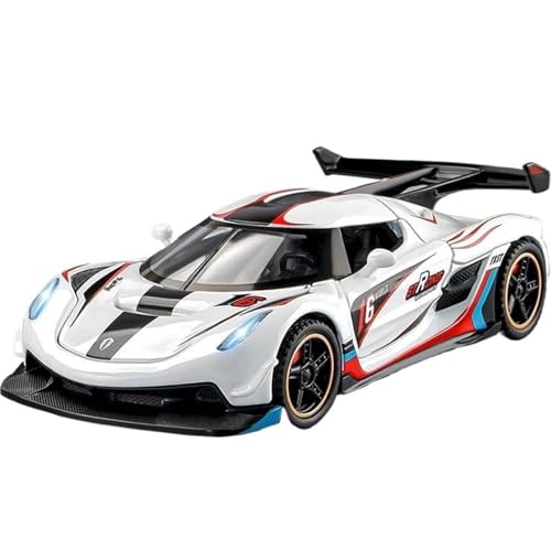 WHYMIRRJ 1:32 for Koenigsegg Jesko Supercar Maßstab Legierung Automodelle Simulation Metall Fahrzeugmodell for Büro Oder Wohnkultur(Racing White) von WHYMIRRJ