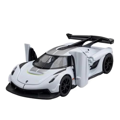 WHYMIRRJ 1:32 for Koenigsegg Jesko Supercar Maßstab Legierung Automodelle Simulation Metall Fahrzeugmodell for Büro Oder Wohnkultur(White) von WHYMIRRJ