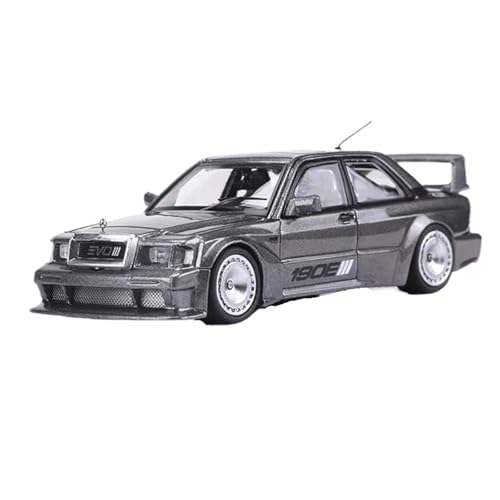 WHYMIRRJ 1:64 Für Benz 190E W201 Leichtmetall-Automodelle Miniatur-Replika-Fahrzeugmodell Simulations-Dekorationssammlung(Silver) von WHYMIRRJ