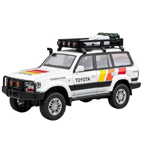WHYMIRRJ Diecast 1/24 für Toyota Land Cruiser LC80 Legierungs-Auto-Modelle, Simulation, Miniatur-Nachbildung, Fahrzeugmodell für Auto-Enthusiasten, Geschenk (weiß) von WHYMIRRJ