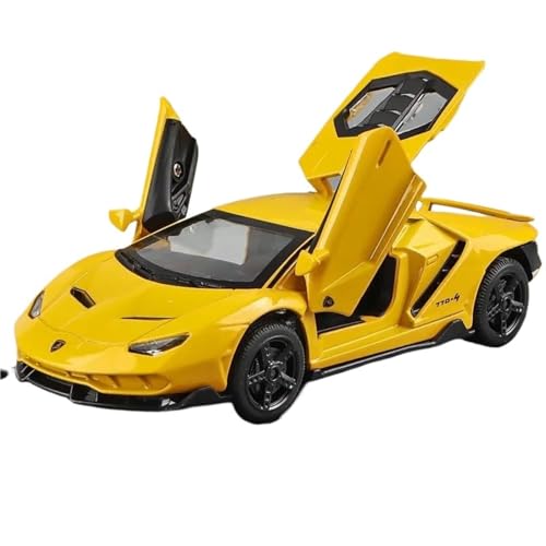 WHYMIRRJ Diecast 1/32 für Lambor LP770 Druckguss-Modellautos, Rücklicht, Musikmaßstab, Modellbausätze, Sammlerstück, Souvenirs (gelb) von WHYMIRRJ