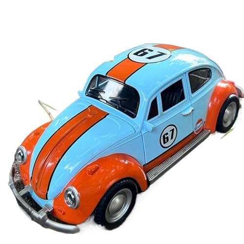 WHYMIRRJ Diecast 1:18 1955 für Käfer, Vintage-Druckguss-Auto-Modelle, öffnende Türen, Sammlerstück, Metall, Fahrzeug, Souvenirs, vorgefertigte Fahrzeuge (18 1955 blau verpackt) von WHYMIRRJ