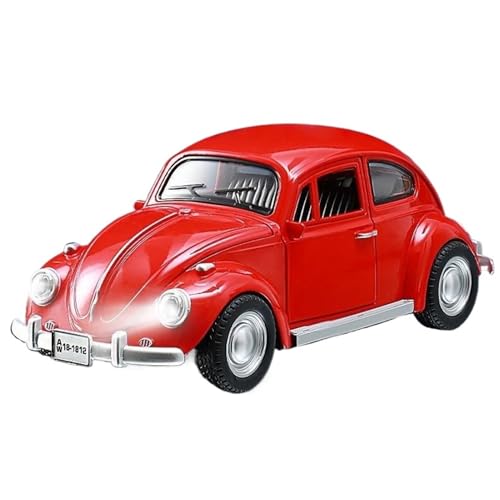 WHYMIRRJ Diecast 1:18 1955 für Käfer, Vintage-Druckguss-Auto-Modelle, öffnende Türen, Sammlerstück, Metall, Fahrzeug, Souvenirs, vorgefertigte Fahrzeuge (18 1955 rot verpackt) von WHYMIRRJ