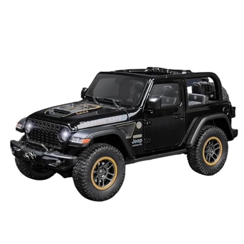 WHYMIRRJ Diecast 1:18 für Jeep Rubicon Maßstab Legierung Auto Modelle Maßstab Druckguss Fahrzeuge Erwachsene Modellautos Auto Modell Dekorationen Vorgefertigte Fahrzeuge Modell (Schwarz) von WHYMIRRJ