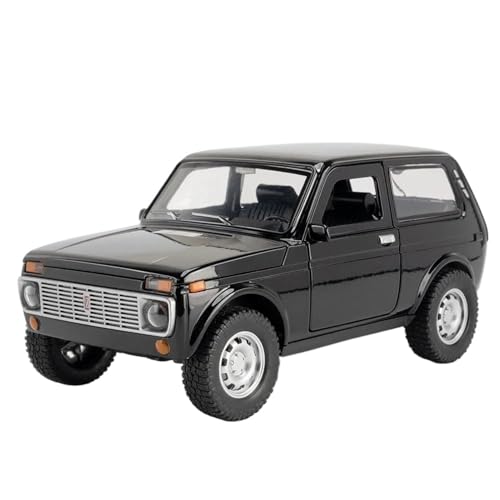 WHYMIRRJ Diecast 1:18 für Lada Niva Maßstab Druckguss Legierung Automodelle Öffnen Türen Sammlermodell Dekorative Souvenirs Vorgefertigte Fahrzeuge Modell (Schwarz) von WHYMIRRJ