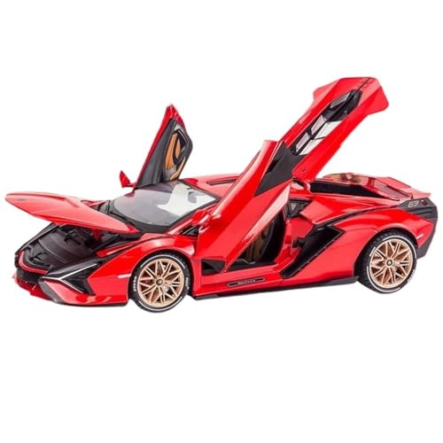 WHYMIRRJ Diecast 1:18 für Lamborghini Sian Racing Maßstab Legierung Auto Modelle Fahrzeug Dekorationen Sammlerstück Display Ornamente Vorgefertigte Fahrzeuge Modell (Sian Red) von WHYMIRRJ
