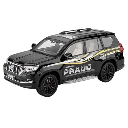 WHYMIRRJ Diecast 1:18 für Land Cruiser Prado SUV Legierung Druckguss Auto Modelle Fahrzeug Dekorationen Sammlerstück Display Ornamente Vorgefertigte Fahrzeuge Modell (Schwarz) von WHYMIRRJ